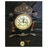 Ansoniaï¿½lock co. Ornate Mantel Clock With Key,