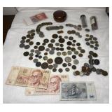 Foreign currency, coins