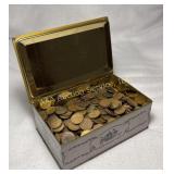 Wheat Pennieï¿½s in tin