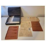 WWII War Ration Books, Documents, Case, German boo
