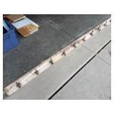 8.5 foot long coat rack with 10 metal hooks