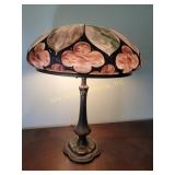 21in. Tall Hand-Painted Glass Table Lamp