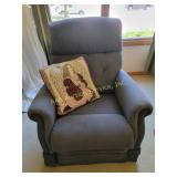 Gray Recliner Chair With Pillow