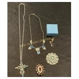 Necklaces, Brooches, Earrings with Gemstones, Avon