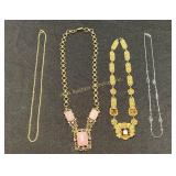 Gold Tone and Gemstone Necklaces