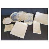 Linen Tablecloths, Crochet Doilies, napkins