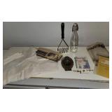 Household Items, Ephemera, Jewelry, Metal Framed p