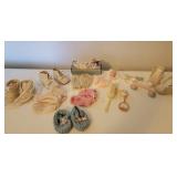 Infant Shoes, Knit Booties, Rattles, Accessories