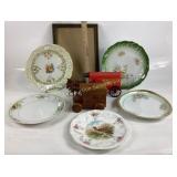 Plates, Kroger Anniversary Wagon, Hickory Farms Ba