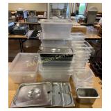 Food Storage Containers, Plastic and Metal Lids