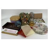 Tupperware, Spool Holder, Birdhouse, Glass Ornamen