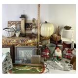 Holiday Figures, Glass Cornucopia, Framed Art, Sto