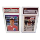 Graded Randy Johnson & Gaylord Perry Baseball
