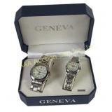 Geneva His and Hers Swiss Quartz Watches in Case