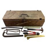 Wooden Toolbox, Hand Tools, Bolt Cutter