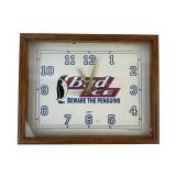 1996 Bush Ice Penguins Clock