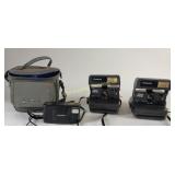 Olympus Infinity S Camera, Polaroid OneStep Camera