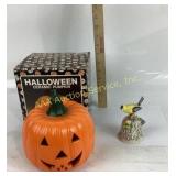 Halloween Ceramic Pumpkin,Towle Bird Figurine