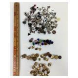 Glass & Metal Buttons; Hessian Army, Monogram, Ski