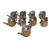 9 Vollrath Stainless Steel Teapots