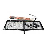 Hitch mount cargo rack, jack post in box