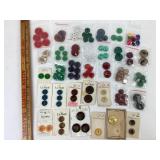 Assorted Buttons With Original Cards