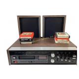 General Electric 8-Track Player, Speakers, 8-Track