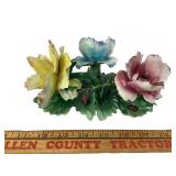 Capodimonte Porcelain Flower Sculpture