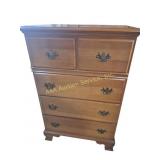 Wood Colonial Tall Dresser - 5 Drawers (30 in. X