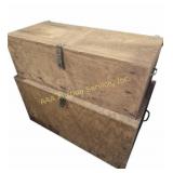 Wood Storage Boxes (2), 34 in. X 15 in. X 12 in.