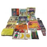 Large Childrens Lot: Stickers, Records, Books, Art