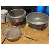 Nemco Cooker, Wear-Ever Colander, Metal Strainer