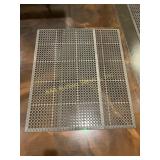 Two Rubber Floor Mats With Hole Design
