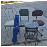 Chairs (5): Cosco Metal Step Stool, 2 Padded,
