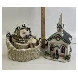 Christmas Village Church, Thomas Kincade Waterfall