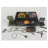 Sterling marked chain with unmarked pendant, 3.81g