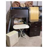 Table, dresser, headboard, hamper,