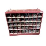 Bolt bin full of washers, nuts and bolts