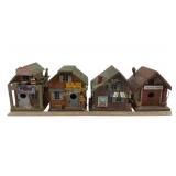 Bird House Collection: School, General Store, Fire