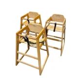 Wooden Restaurant High Chairs