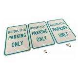 Motorcycle Parking Only Signs