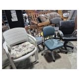 Chairs (7), Swivel Office Chairs, Wood Kitchen