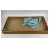 Wooden Glass top display case 33x16x3.5