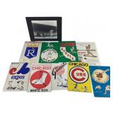 (8)-11.5 in by 8 in Baseball logo signs and Ted
