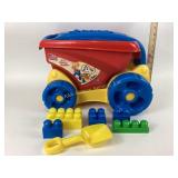 Mega Bloks Fill & Dump Wagon With Blocks