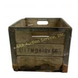 Allen Dairy Wooden Milk Crate