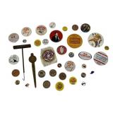 Pins, Buttons, Letter Opener, Metal Hook Tool