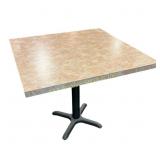 Five Square Tables With Metal Pedestal Base