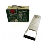 Pilsner Urquell Tin Box, Can Crusher