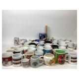 Ceramic & Glasbake Mugs; Coca Cola, Dunkinï¿½ Donuts